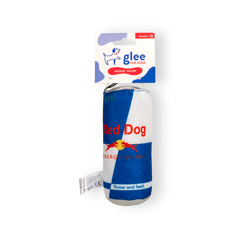 Glee Red Dog Energy Drink Squeaker